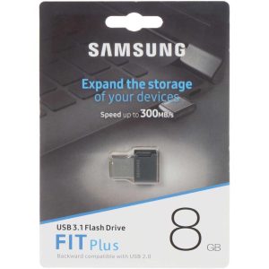 فلش مموری سامسونگ مدل FIT Plus USB 3.1 ظرفیت 8 گیگابایت با گارانتی