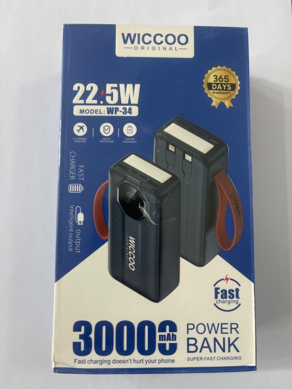 پاوربانکPowerbank 30000 wiccoo Model wp-34