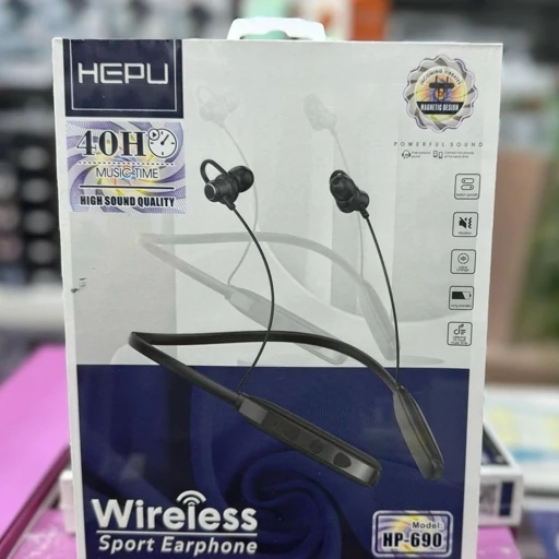 هندزفری بلوتوث گردنیHandsfree gardani hepu Model hp-690