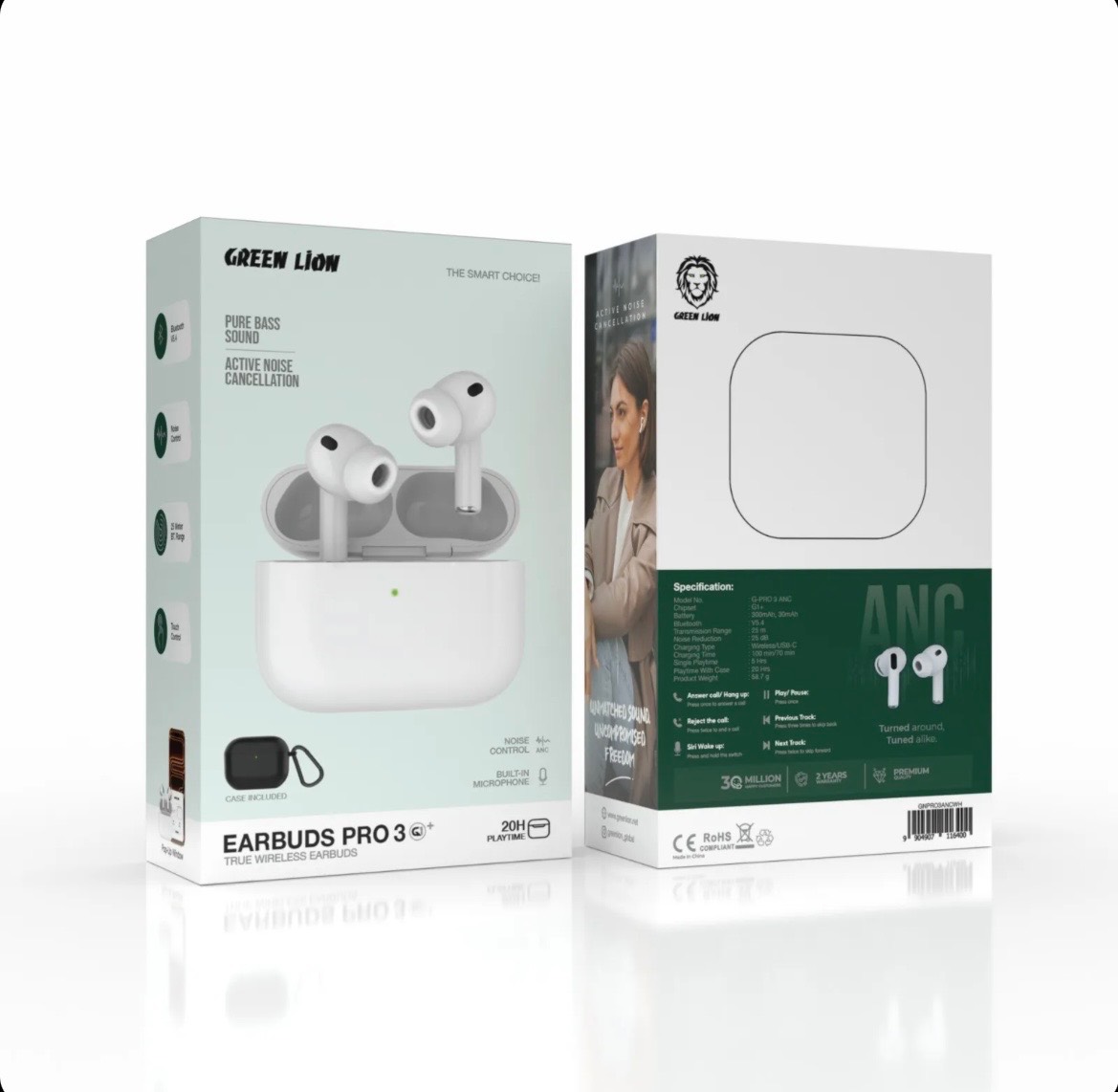 ایرپاد Airpod green lion Model earbuds pro3 anc g1plus